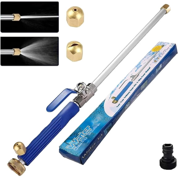 Car Pressure Washer, Patio Cleaner, 2-in-1 Cordless High Pressure Washer Nozzle for Garden Hose, 2025 Upgrade Portable Power Washer with 2 Tips & Quick Connectors for Home, Deck, Fence Cleaning