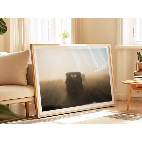 Car Print Fine Art Photography Print Vintage Car Wall Art Travel Print Car Mount Bromo Indonesia, Unframed Paper Print
