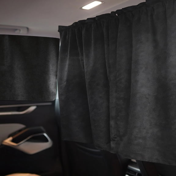1 Set Car Privacy Curtains,with Suction Cups,Soft Velvet Material,Ideal for Privacy,Sleeping & Changing Inside the Car,Black