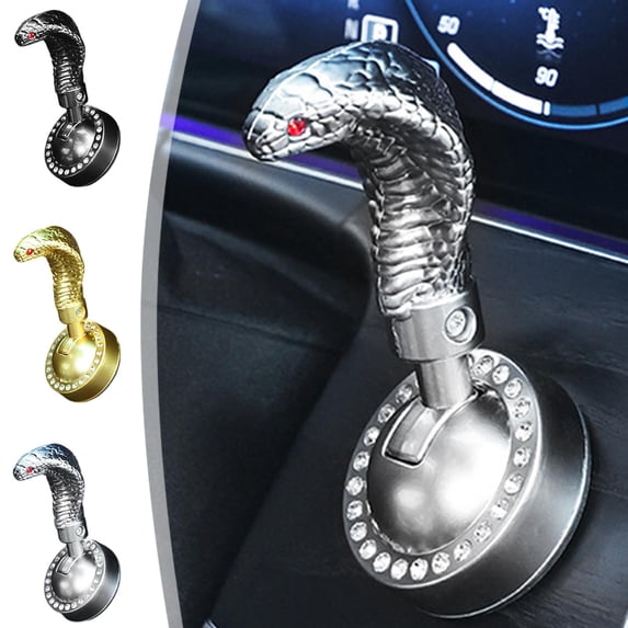 Car Push to Start Button Cover with Joystick, Universal Solid Metal Start Rocker Lever, Anti-Scratch Anti-Wear Auto Interior Start Button Protector, Fits Vehicles, White