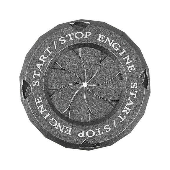 Car Push Start Button Cover Spin Ignition Protective Cap Protective One Key Anti-Scratch Button Ring Titanium Tone