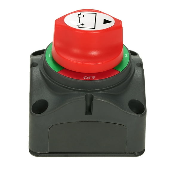 Car RV Boat Dual Battery Selector Switch - 12V/24V, 300A Main Switch - 4 Position Selector for Efficient Battery Management