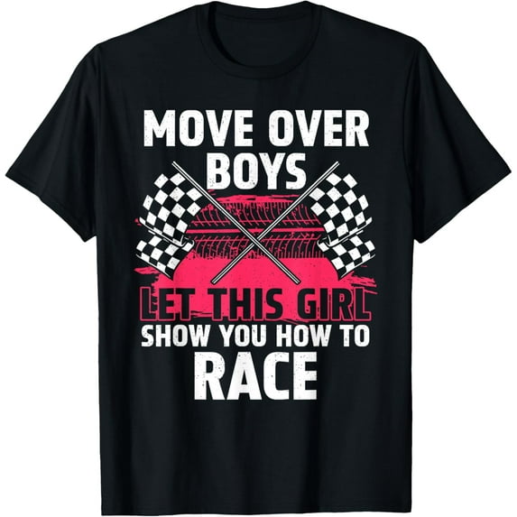 Car Racing Art For Women Girls Race Track Race Car Driver T-Shirt