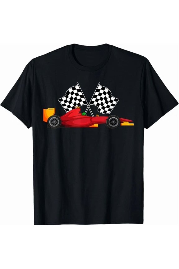 Car Racing Automobile Sport Racer Checkered Flag Finish Line Gift Unisex T-Shirt