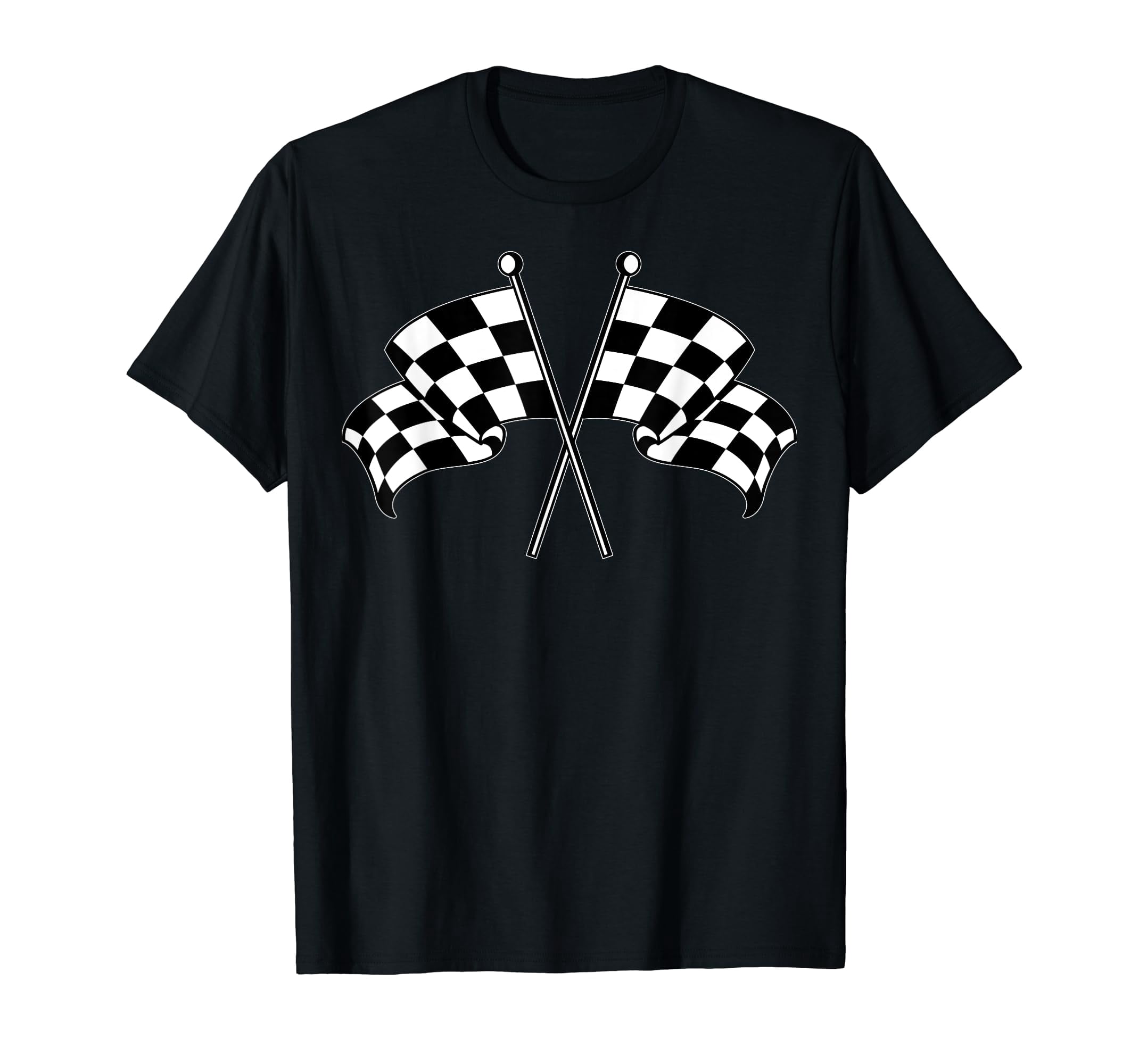 Car Racing Checkered Finish Line Flag Automobile Motor Race TShirt