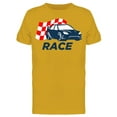 thumbnail image 1 of Car Racing Flag T-Shirt Men -Image by Shutterstock, Male x-Large, 1 of 2