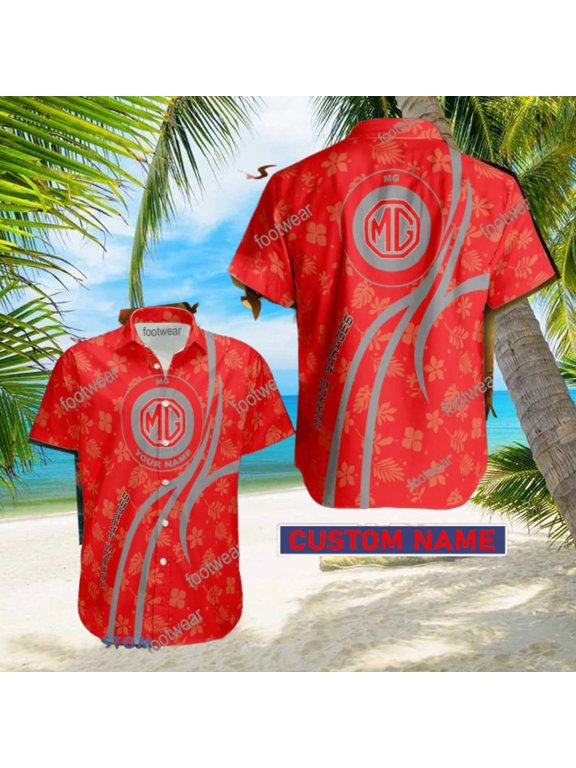 Car Racing MG Hawaiian Shirt Design Gift Fans Summer Holidays Custom Name title