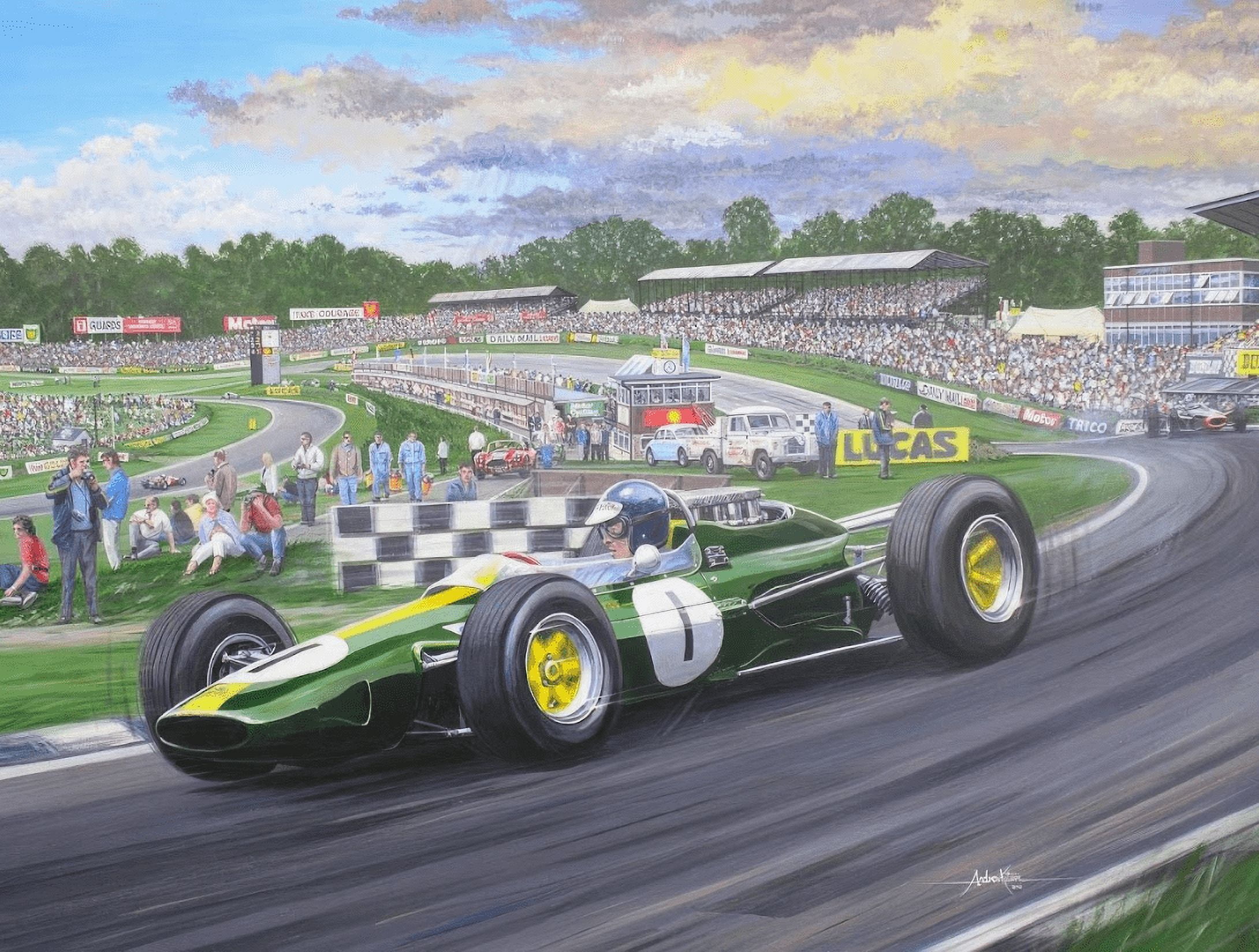 Car Racing Poster - Iconic Motorsport Event, High-Speed Action, Classic ...