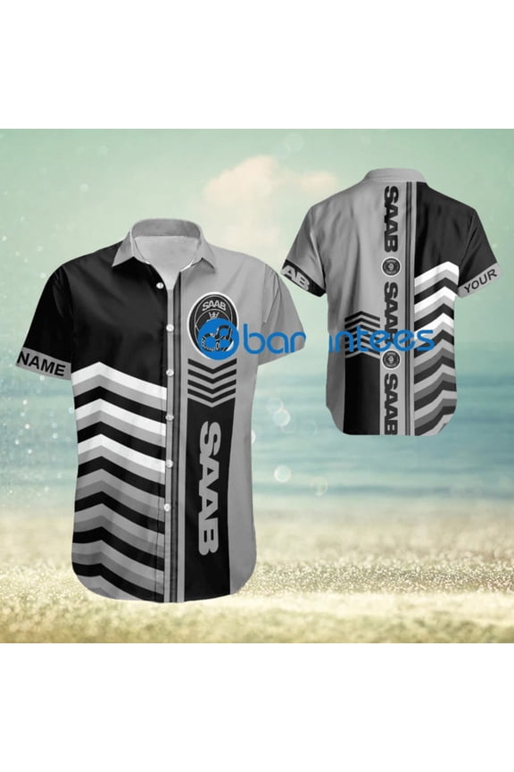 Car Racing Saab Arrow Pattern Hawaiian Shirt New Custom Name Gift