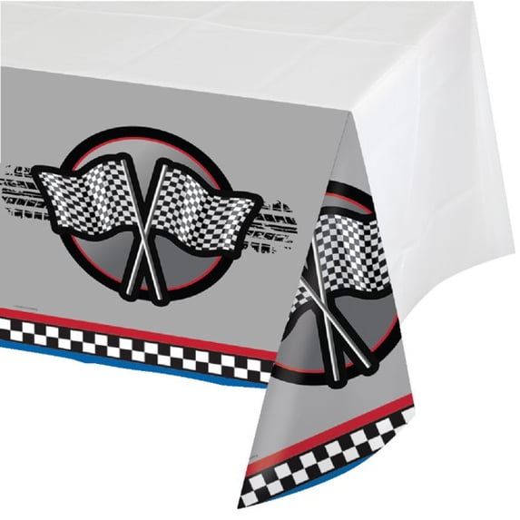 Racing Party Printed Plastic Tablecover