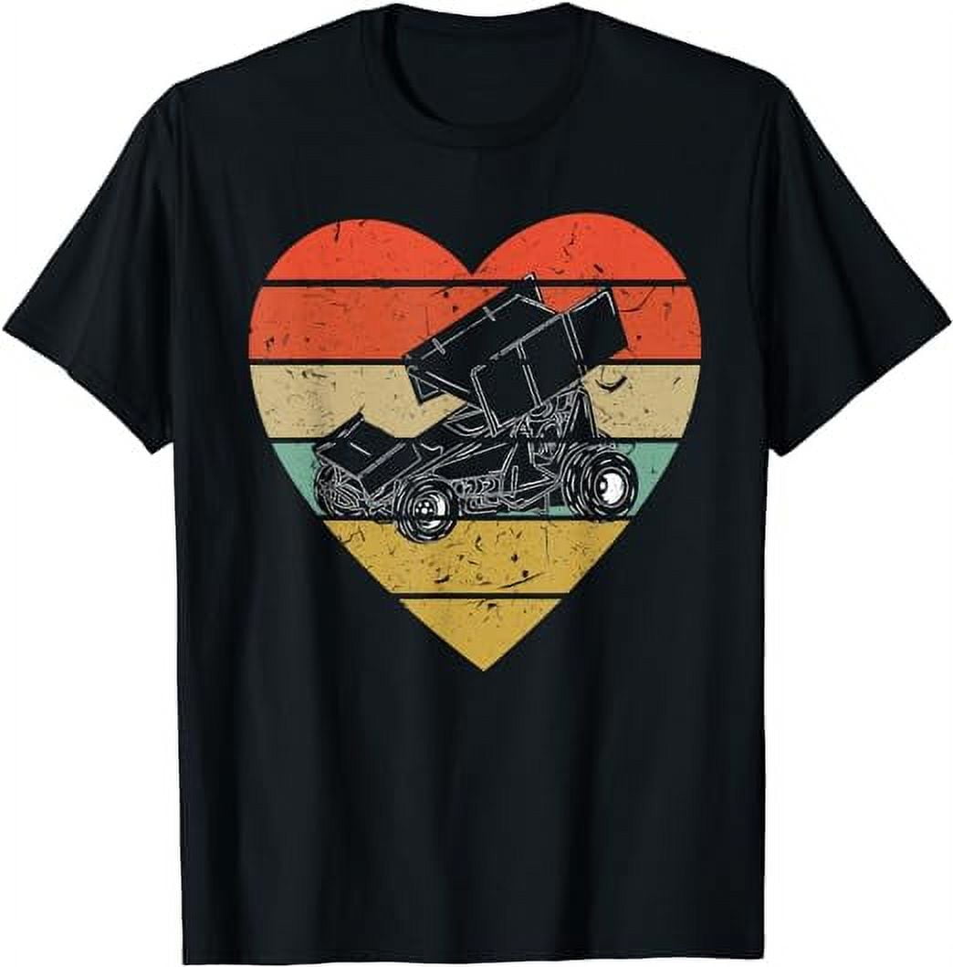 Car Racing Vintage Design Retro Racer Heart Sport Fan TShirt