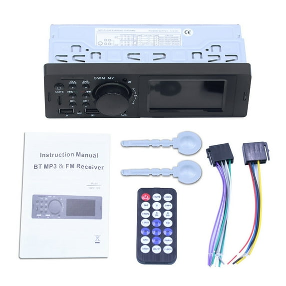 Car Radio 1 Din Car MP3 Player FM Radios TF USB Stereo Bluetooth Remote ...