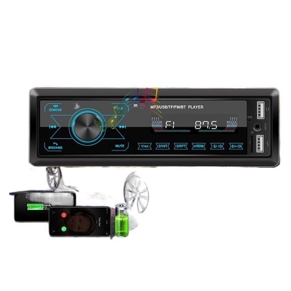 Car Radio 1 Din Stereo Receiver MP3 Player 4.0 Bluetooth Dual USB FM AUX RCA Remote USB M10 Memory Card U Disk ,Media Combo