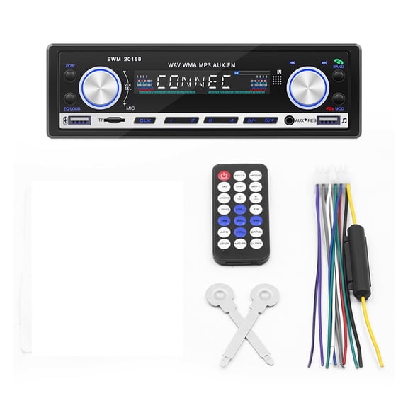 Car Radio 1 din Bluetooth Stereo Car MP3 Player FM Receiver Handsfree Kit With Remote Control AUX/USB/TF Card In Dash 12Pin ,Easy to Use