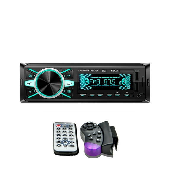 Car Radio 1DIN Bluetooth FM Audio Player Stereo Music Call Handsfree Car MP3 Player With Steering Wheel Remote Control AUX 2 USB ,Easy to Use