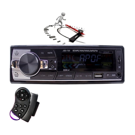 Car Radio 1din FM MP3 Player Bluetooth Cheap Hands-free Calls USB AUX SD Card Stereo Receiver with Steering Wheel Remote Control ,Multi-Transmission
