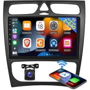 Car Radio for 4 Doors Mercedes Benz C Class W203 C200 C320 C350 CLK W209 S203 A209 2000-2005, [2G+64G] Android 13 Touch Screen W203 Stereo, Carplay/Android Auto/Bluetooth/WiFi/SWC