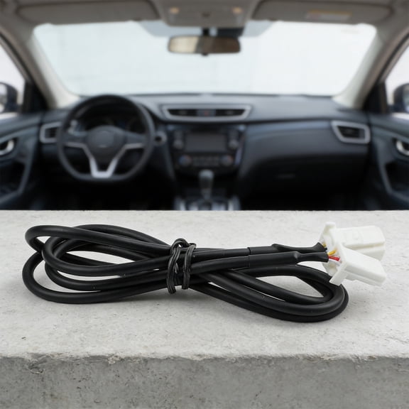 Car Radio AUX Adapter Cable 8 To 4 Pin For Nissan, 100CM Wiring Harness Connector For Stereo Screen Installation, Black ABS