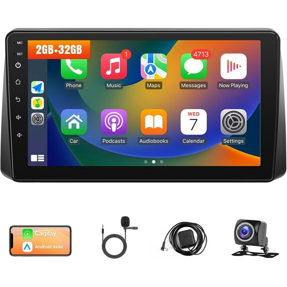 Car Radio for Dodge Grand Caravan 2011-2020 Chrysler Town & Country 2011-2016 Chrysler Grand Voyager 2011-2015 with 9 inch Touch Screen Wireless CarPlay Android Auto Bluetooth FM GPS SWC Split Screen