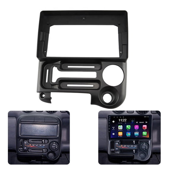 Car Radio Fascia for Santro 2003-2005 DVD Stereo Frame Plate Adapter Mounting Dash Installation Bezel Trim Kit,1 x Car radio cover,Black