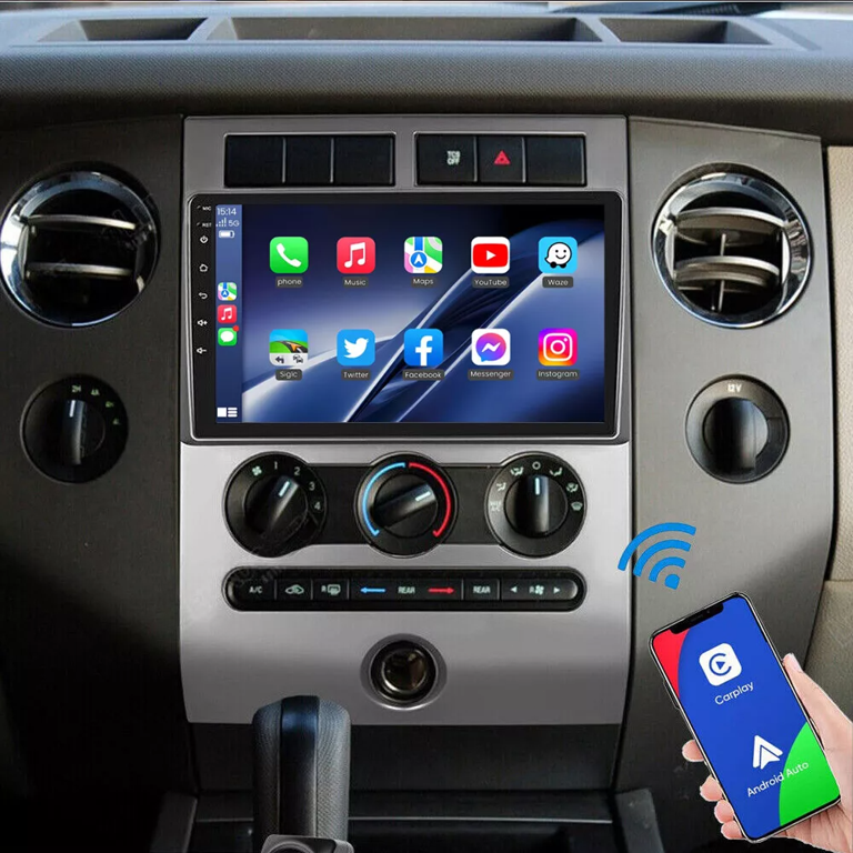 Autoradio Android 14 Double DIN 9" Pour Ford Mondeo 3 2000-2007 - CarPlay Sans Fil + Caméra Recul
