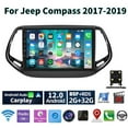 thumbnail image 1 of Car Radio for Jeep Compass 2017-2019, 10.1"" Touchscreen Android 13 System Support Carplay Android Auto Navigation Bluetooth Radio Video Mirror Link Steering Wheel Control Camera 2G+32G,Black, 1 of 13
