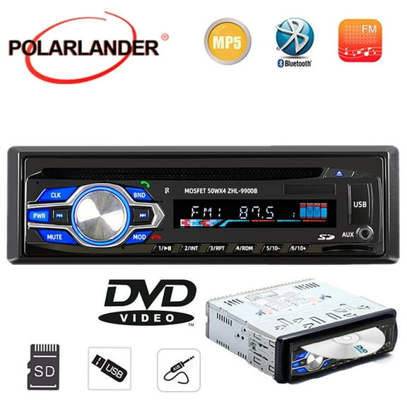 Car Radio Multimedia 1 Din DVD VCD CD Player Bluetooth 12V Audio DVD MP3 Player Autoradio Stereo SD/USB/AUX-in In-Dash Hand Free