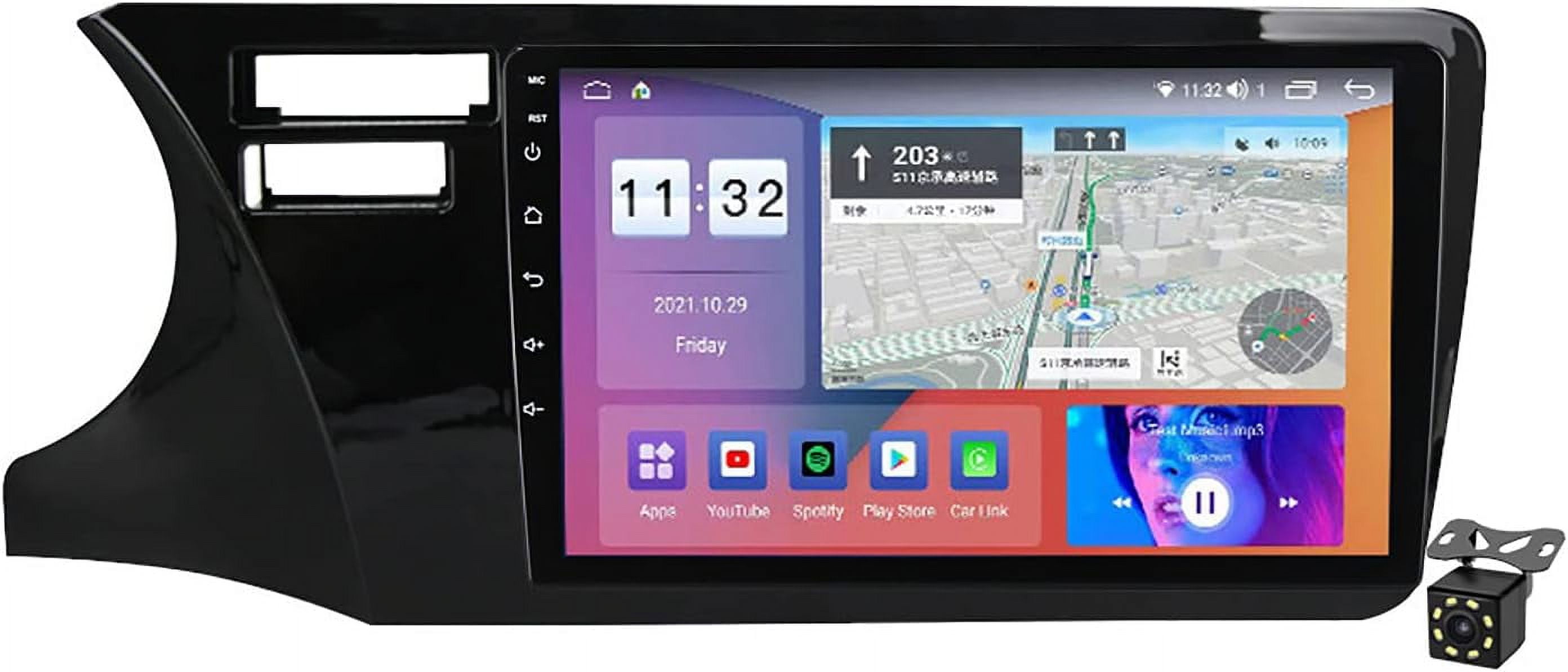 Car Radio Multimedia Player with Backup Camera for Honda City 20142017