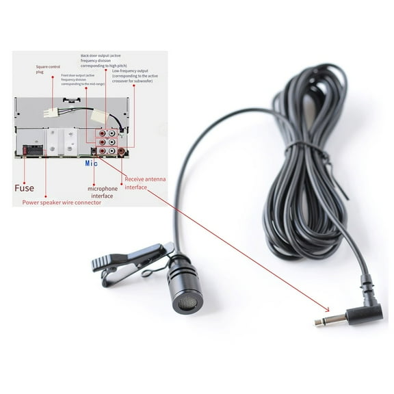 Car Radio Sensitivity 3.5Mm Microphone Car Ceiling Unidirectional Microphone For Navigation Systems Car Accessories