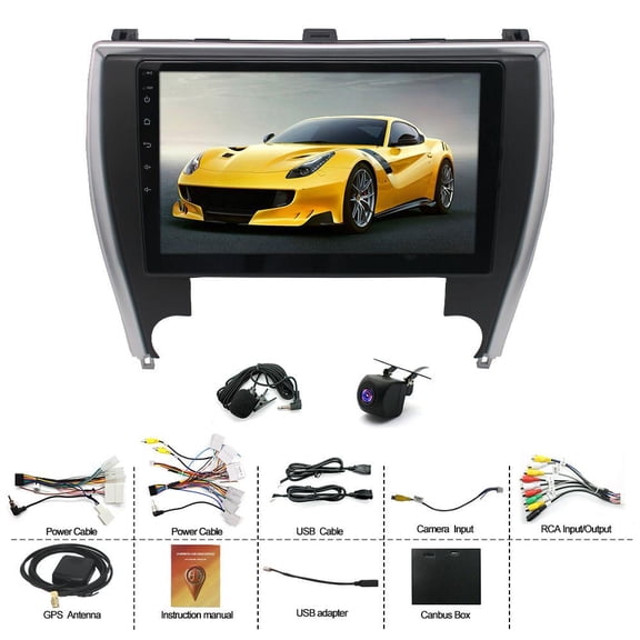 Car Radio Stereo 10.2-inch Android 15 GPS Navigation Head Unit for Toyota Camry 2015-2017 Car Player with Carplay Android Auto DSP SWC WiFi Bluetooth Mirror Link 4+64G Quad Core