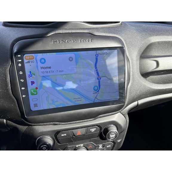 Car Radio Stereo 9-inch Android 15 GPS Navigation Head Unit for Jeep Renegade 2015-2020 Car Player 4+64G Fit for Carplay Android Auto DSP SWC DVR WiFi Bluetooth Split Screen