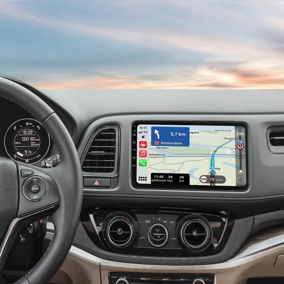 Car Radio Stereo 9-inch Touchscreen Android 15 Car Player for Honda Vezel HR-V HRV 2013-2022(Base Mid High Trim Levels)GPS Navigation Head Unit WiFi Bluetooth SWC with Carplay and Android Auto 4+64G