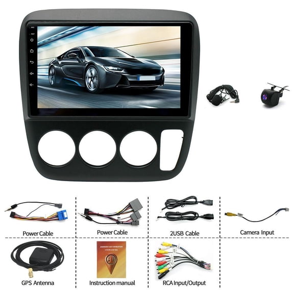 Car Stereo Head Unit with 4+64G, Android 15, 9-inch, Quad Core | Carplay, Android Auto, Bluetooth, WiFi, FM/RDS, Split Screen | Fit 1997-2001