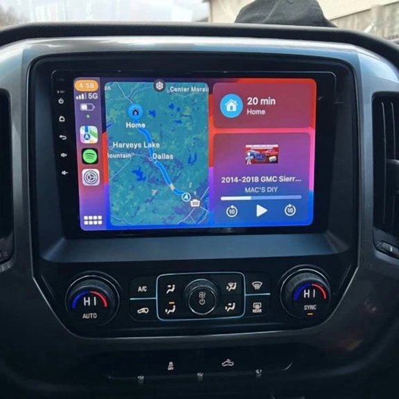 Car Radio Stereo for Chevy Silverado 1500 & GMC Sierra 2014 2015 2016 2017 2018(Without Bo-seSystem), 10.2 Inch Android 15 Touch Screen CarPlay & Android Auto Backup Camera