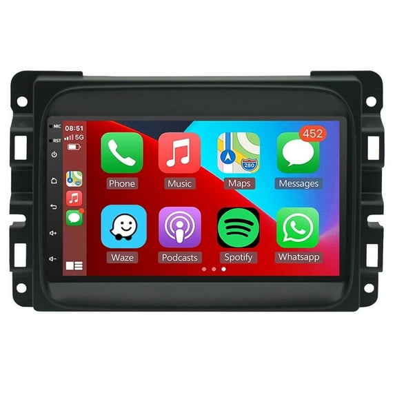 Car Radio Stereo for Dodge Ram 2013-2018, Carplay Andriod Auto GSP Navigation FM Bluetooth Wifi SWC, Android 13 7 Inch Touchscreen Car Multifunctional Player