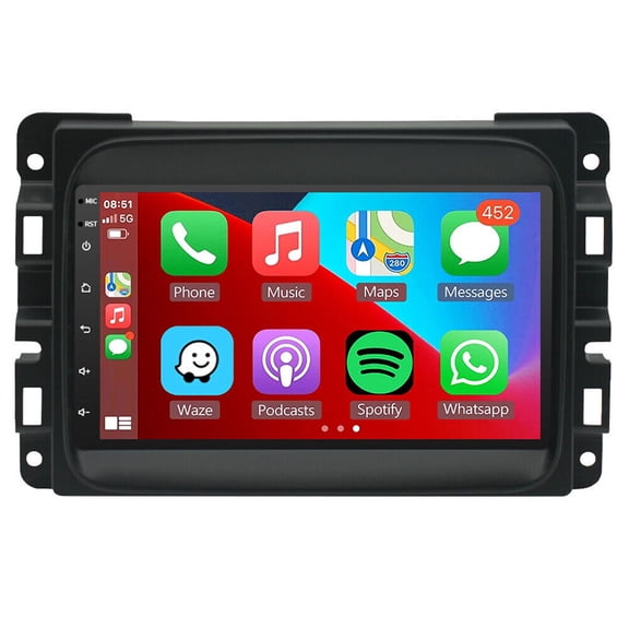 Car Radio Stereo for Dodge Ram 2013-2018, Carplay Andriod Auto GSP Navigation FM Bluetooth Wifi SWC, Android 13 7 Inch Touchscreen Car Multifunctional Player