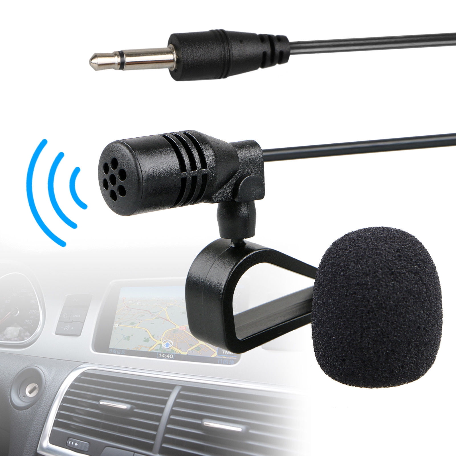 Car Radio Stereo GPS 3.5mm Microphone DVD Bluetooth Enabled Audio