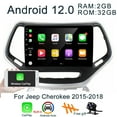 thumbnail image 1 of Car Radio Stereo for Jeep Cherokee 2015-2018, 10.1" Touchscreen Android 13 Support Carplay Android Auto Navigation Bluetooth Radio Video Mirror Link Steering Wheel Control Camera 2GRAM+32GROM,Black, 1 of 10