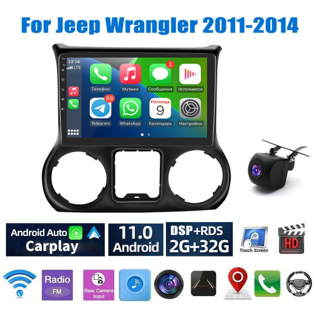 Car Radio Stereo for Jeep Wrangler 20112014, 10.1" Touchscreen Android