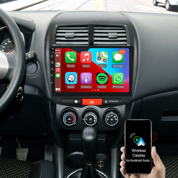 Car Radio Stereo for Mitsubishi ASX 2010-2017, Carplay Andriod Auto GSP Navigation FM Bluetooth Wifi SWC, Android 13 10 Inch Touchscreen Car Multifunctional Player