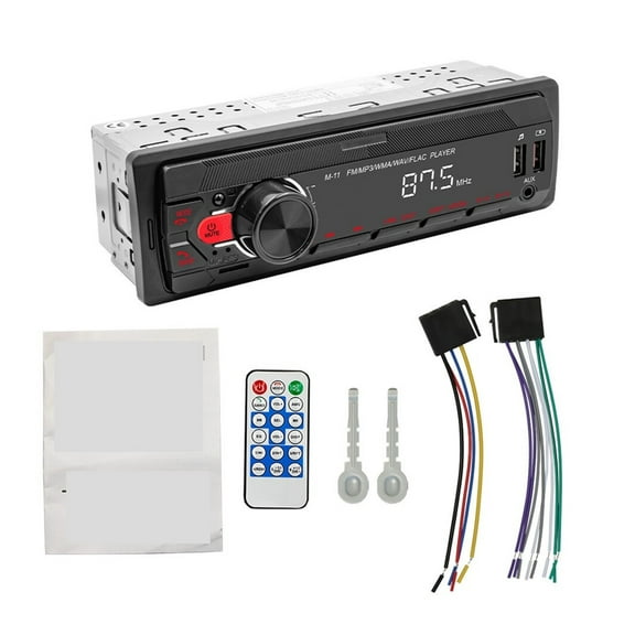 Car Radio Stereo Player Bluetooth 1 DIN Digital Car MP3 Player 60Wx4 FM Radio Stereo Audio Music USB/SD with In Dash AUX Input ,High Volume Speakers