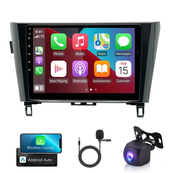 Android 13 Car Stereo Radio for Nissan Xtrail Qashqai Rogue 2014-2019, 10" Car Multifunctional Player Support Carplay Android Auto GPS Navigation WIFI Bluetooth Rear Camera 2GB RAM + 32GB ROM, Black