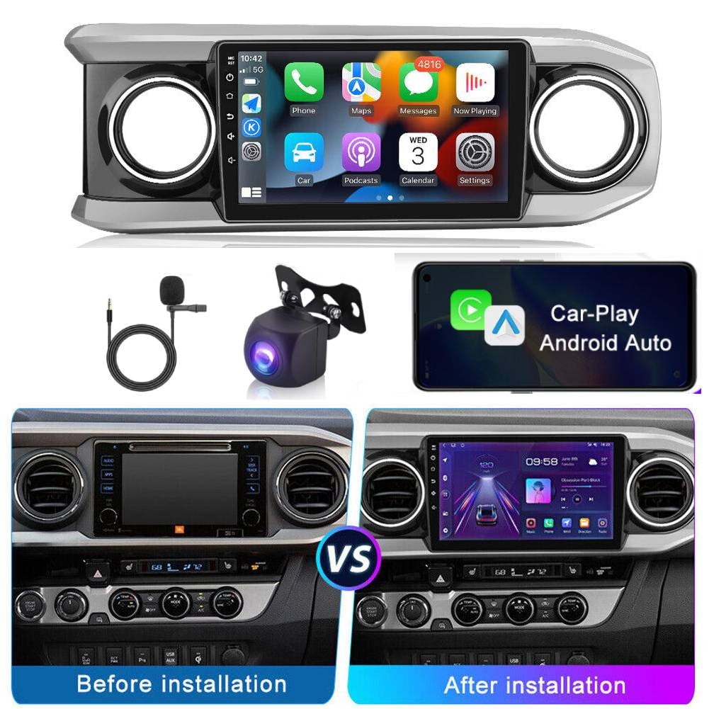 Android 13 Car Stereo Radio for Toyota Tacoma 2016-2021, 9" Car Multifunctional Player Support Carplay Android Auto GPS Navigation WIFI Bluetooth Rear Camera 2GB RAM + 32GB ROM, Black