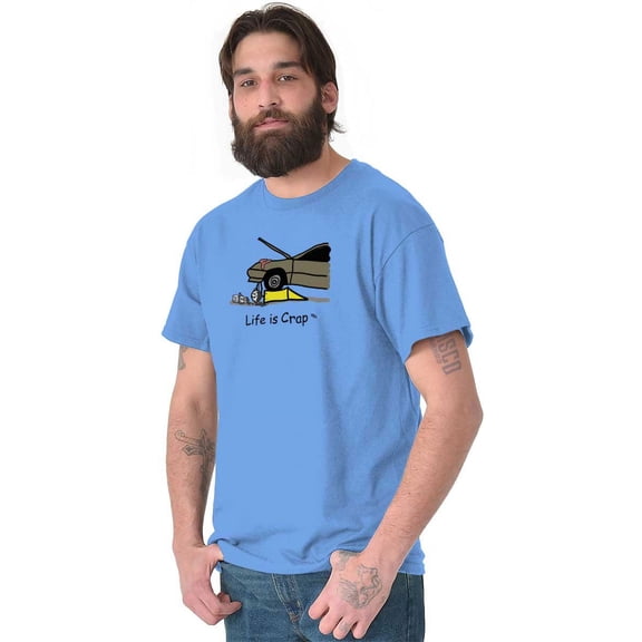 Car Ramp Oil Change Mechanic Negative Men's Graphic T Shirt Tees Brisco Brands L