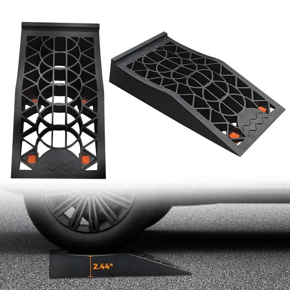 2 Pack Car Ramp, Car Ramp for Oil Change, Lift and Vehicle Maintenance ...