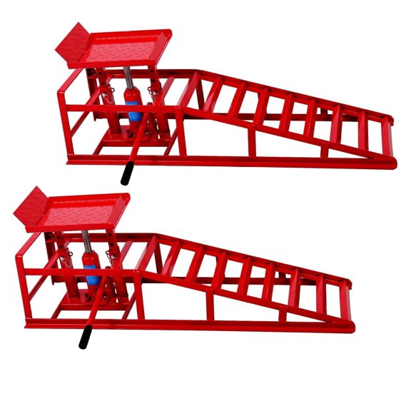 Car Ramps 5 Ton Hydraulic Lift Set, Auto Truck Service Ramps - Garage Repair Lift for Vehicles, 10000lb Capacity