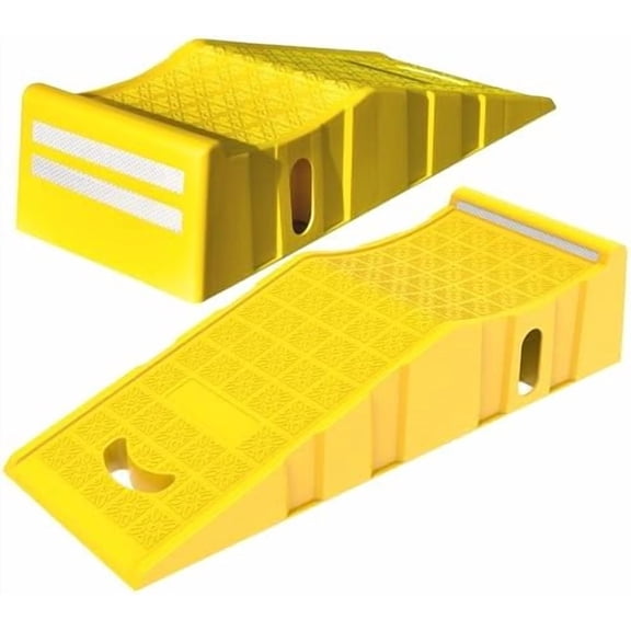 Car Ramps for Oil Changes and Maintenance, 2-Pack Portable Low Profile 6-Inch Lift Car Service Ramps for Garage, Heavy Duty Plastic Tire Ramps (L35in x W13in x H8in)$$Other