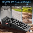 thumbnail image 1 of Car Ramps for Oil Changes and Lift, Portable High Profile Car Ramps for Garage, Heavy Duty Tire Ramps for Larger Vehicles and Support Jack, 2pcs, 1 of 9