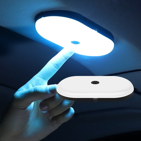 Car Reading Light LED,Trunk and Interior Roof Lamp,USB Rechargeable Vehicle Light,Portable Auto Ceiling Light,Easy Install Car Lighting,High Brightness LED Lamp,Multi-Use Interior Illumination