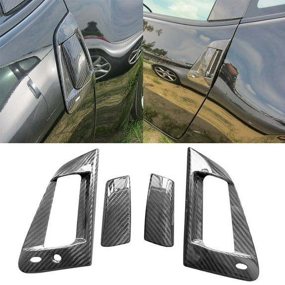 Car Real Carbon Fiber Exterior Door Handle Cover For Nissan 370Z Z34 EVO-R 09-19